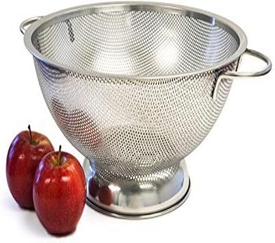Culina 5QT Finely Perforated Stainless Steel Colander with handles