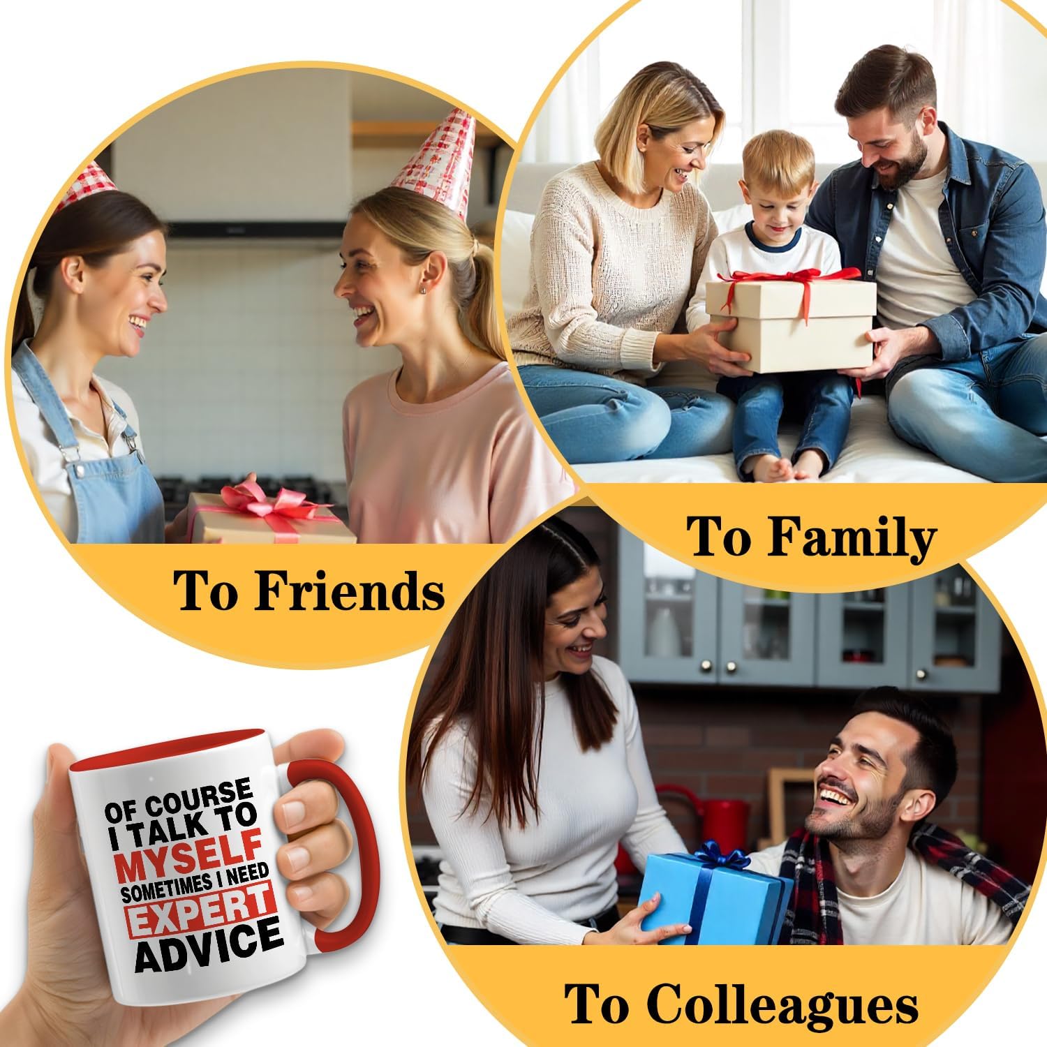 Funny Office Coffee Mug, Of Course I Talk to Myself Sometimes I Need Expert Advice, 11oz Ceramic Coffee Tea Cup, Sarcastic Office Gifts for Boss Coworker, Birthday Gifts for Women Men Friend - Image 4