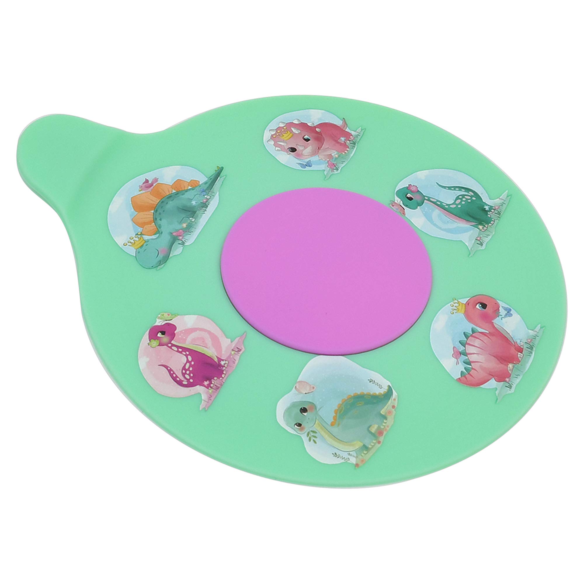 WSZCML Bathtub Drain Stopper, Silicone Tub Stopper Plug, Universal Bath Drain Cover, Beautiful Coral Reef Illustration, Kids Tots Babies Gift (Green Dinosaur)