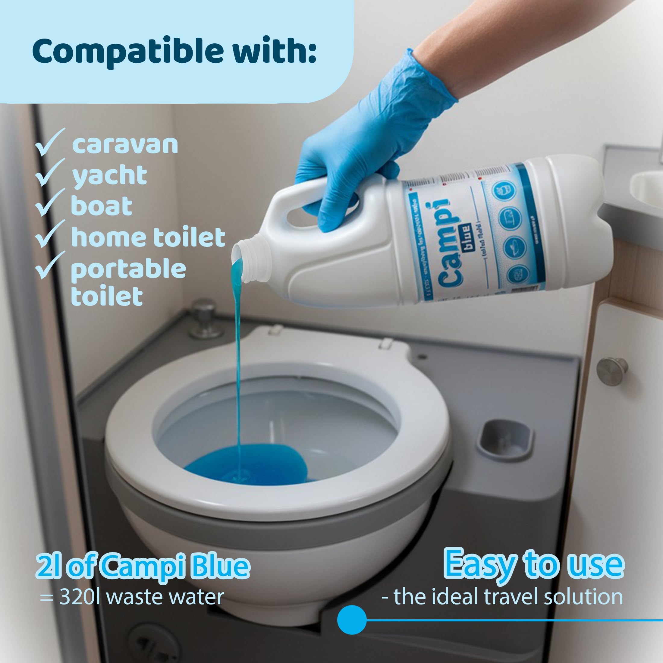 Campi blue 2l Liquido wc quimico para caravanas Concentrado