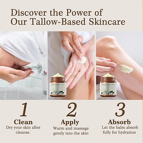 Miniatura 5 de Crema de ternera y bálsamo de miel para la piel, hidratante facial diario, natural, orgánico, alimentado con pasto alimentado con pasto batido,