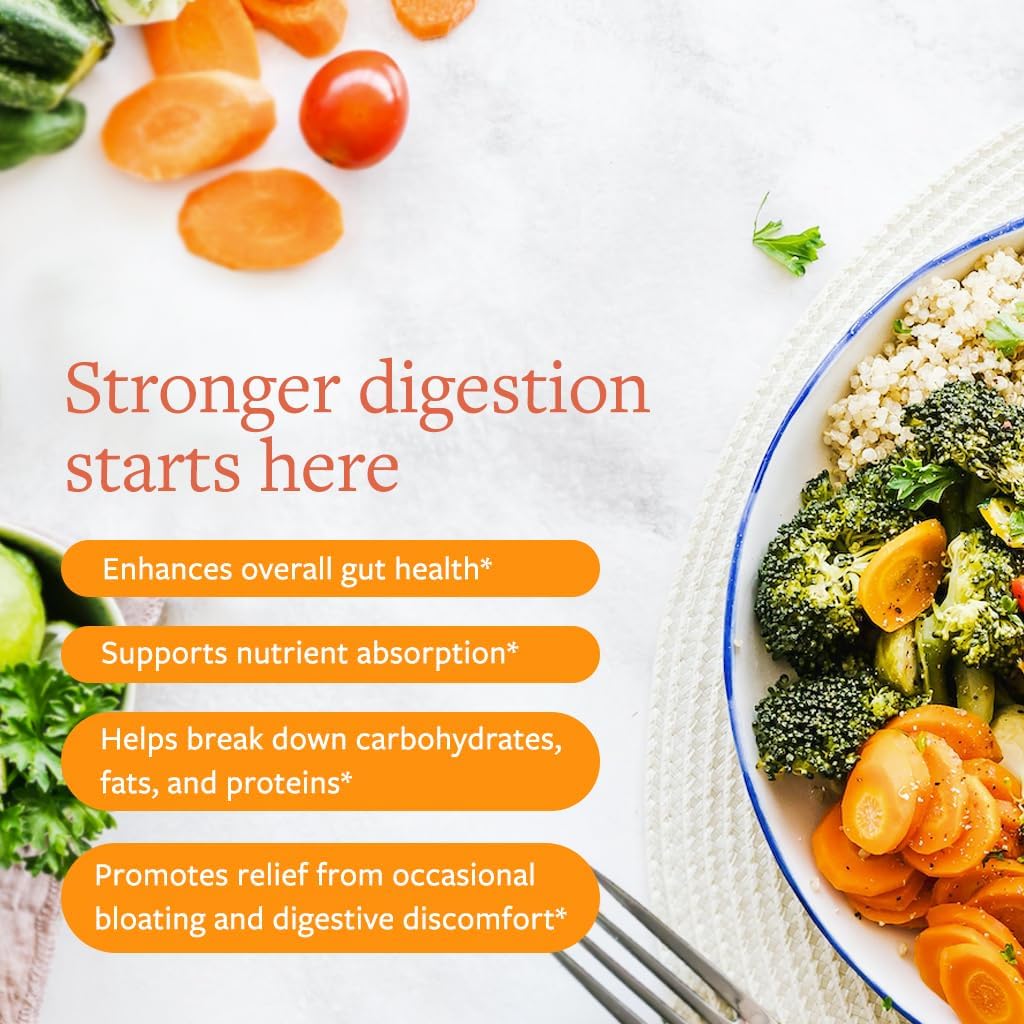 Clean Digest Plus Digestive Enzymes for Bloating Relief - Full Spectrum Enzyme Blend for Comfortable Digestion, Gas Relief, 60 Capsules - Image 3