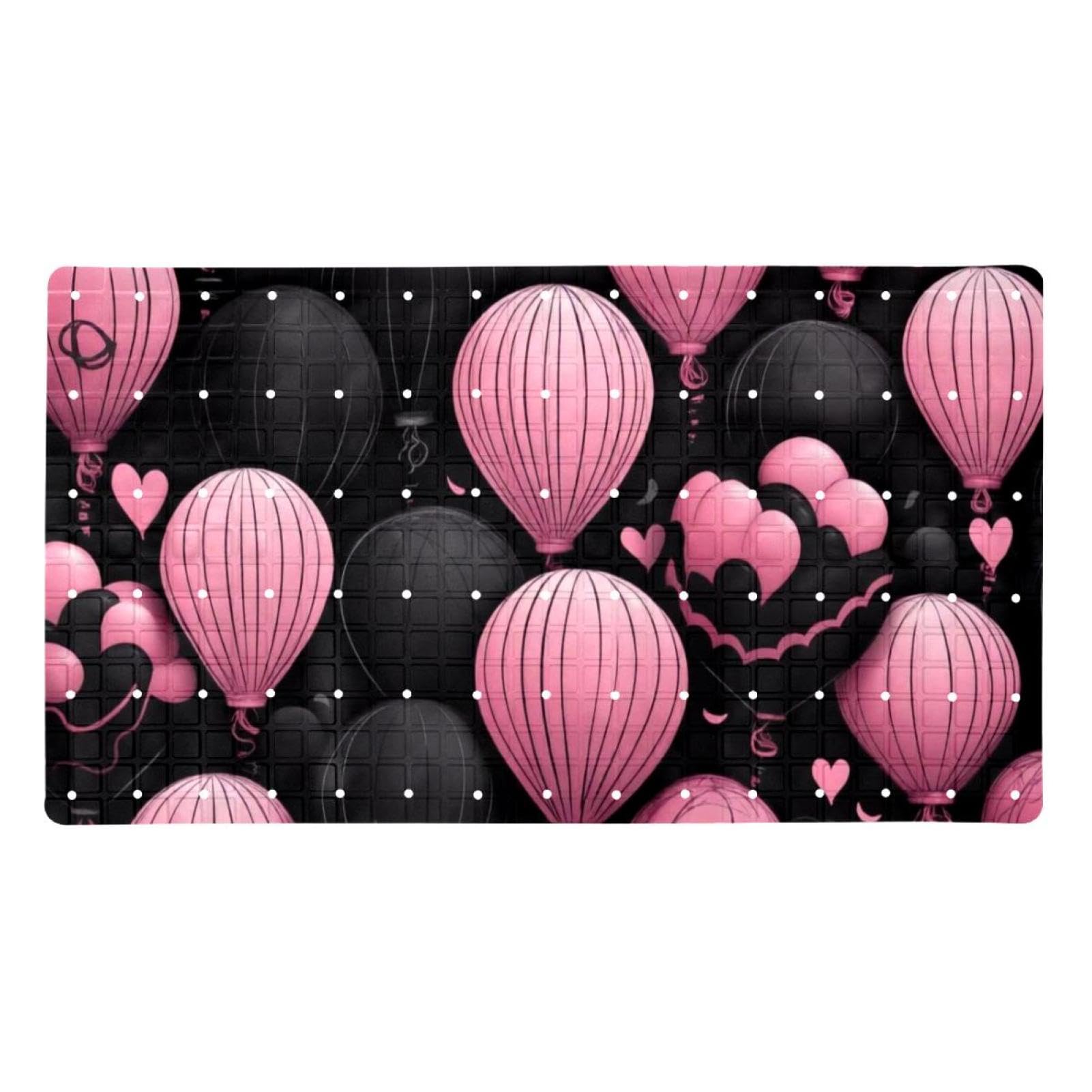 Tapis de bain antidérapant Sweet Pink Balloon sécurisé et protecteur pour la famille