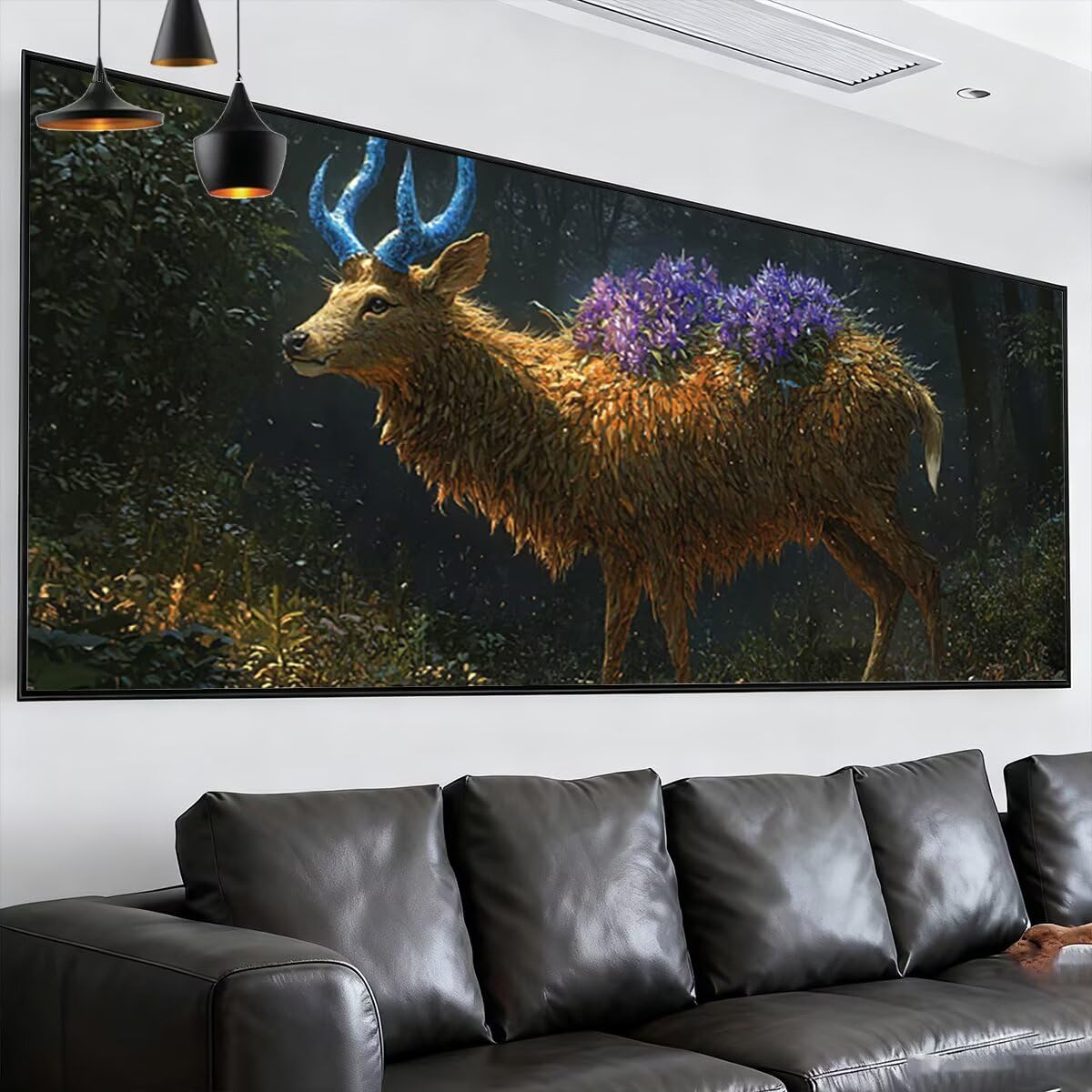 Obraz diamentowy duży rozmiar 180 x 70 cm, zestaw do malowania diamentowego zwierząt pełny zestaw, DIY koraliki do samodzielnego przyklejania dla dorosłych, diamentowe malowanie zestawy do dekoracji