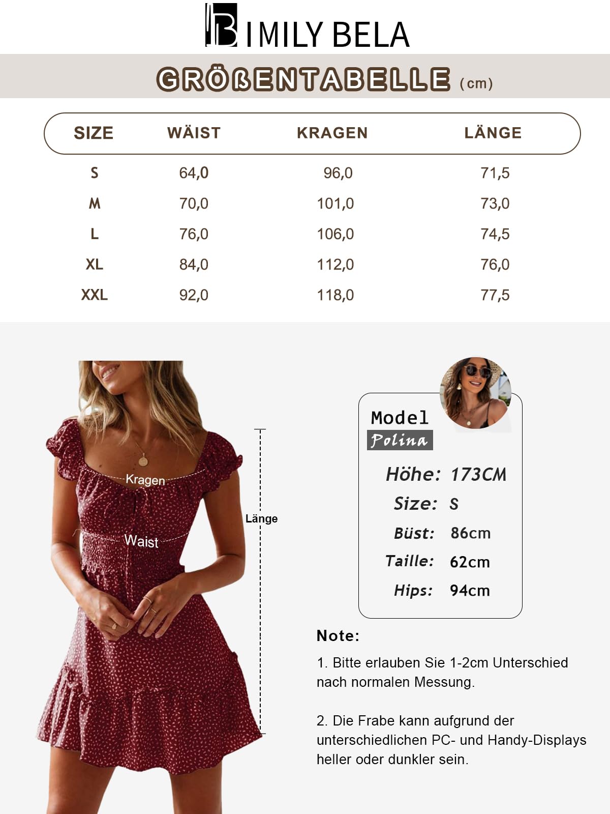 Imily Bela Robe d'été à volants pour femme - Robe de plage élégante trapèze - Mini robe taille haute avec cordon de serrage