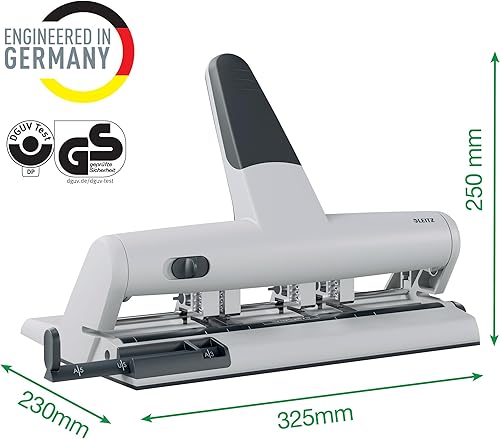 Miniatura 3 de Leitz 51140184 51140184 - Perforadora de agujeros ajustables, hasta 6 agujeros, 30 hojas, metal, AKTO, 51140084 - Plata