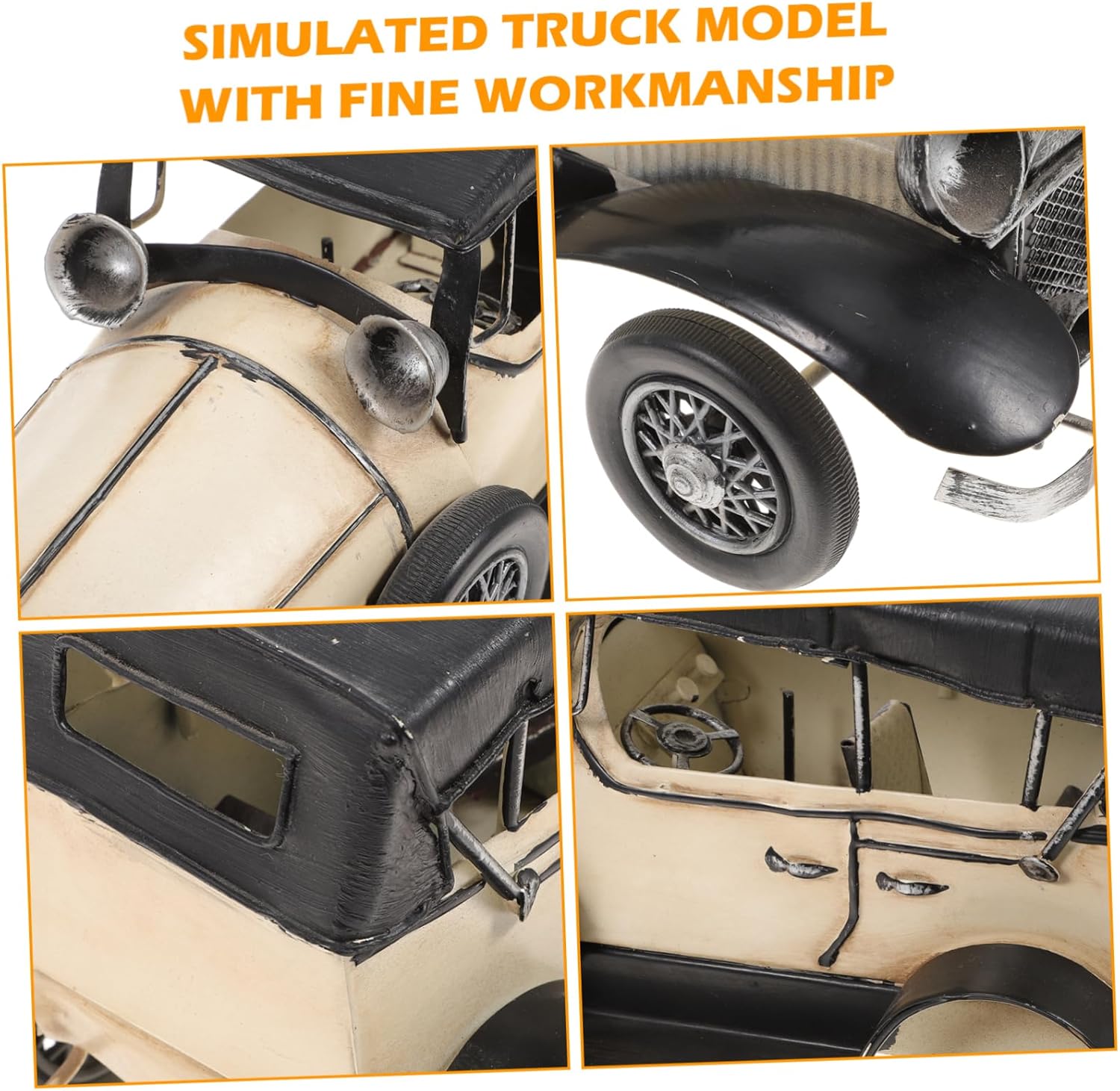 Garneck Retro Style Truck Model Craft Iron Truck Decor for Men Vintage Car Decor