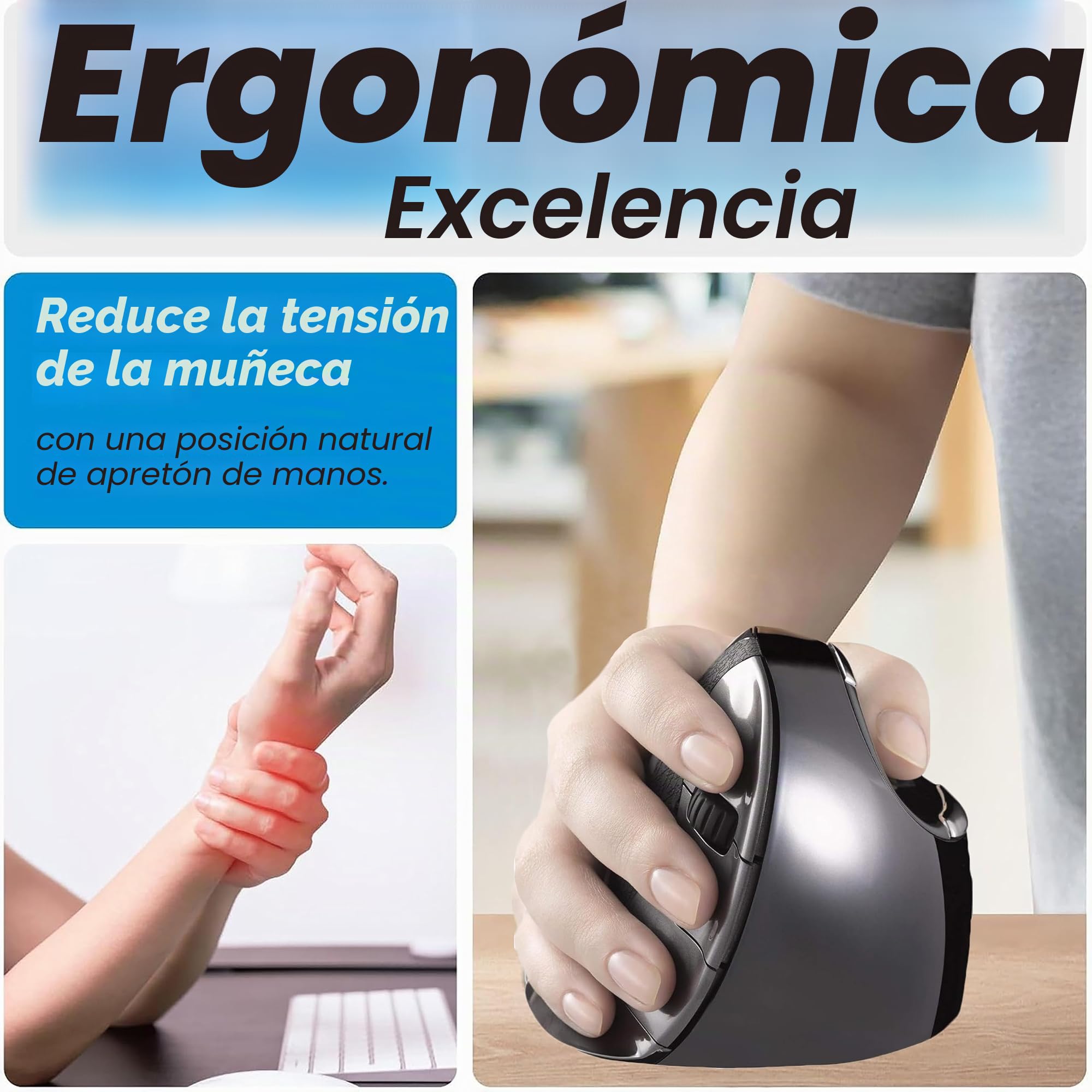 Evoluent Verticalmouse D Small - Maus - Ergonomisch - Laser - 6 Tasten - Kabellos - Kabelloser Empf?nger (usb)