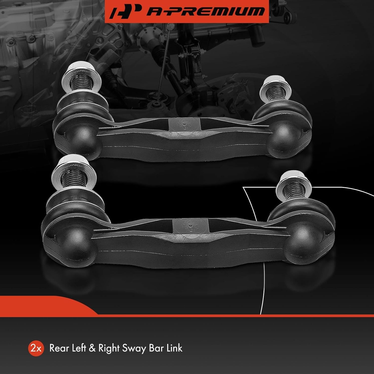 A-Premium 2 x Rear Sway Bar Links Stabilizer Bar Links, Compatible with BMW 528i, 528i xDrive, 535d, 535d xDrive, 535i, 535i xDrive, 550i, 550i xDrive, 740i, 740Ld xDrive, 740Li, 740Li xDrive, 750i