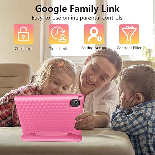 Miniatura 5 de VCFNXLS Tablet de 10.1 pulgadas para niños, 8GB+64GB, Android 14, CPU de 8 núcleos, aplicaciones educativas, controles parentales, WiFi, pantalla HD