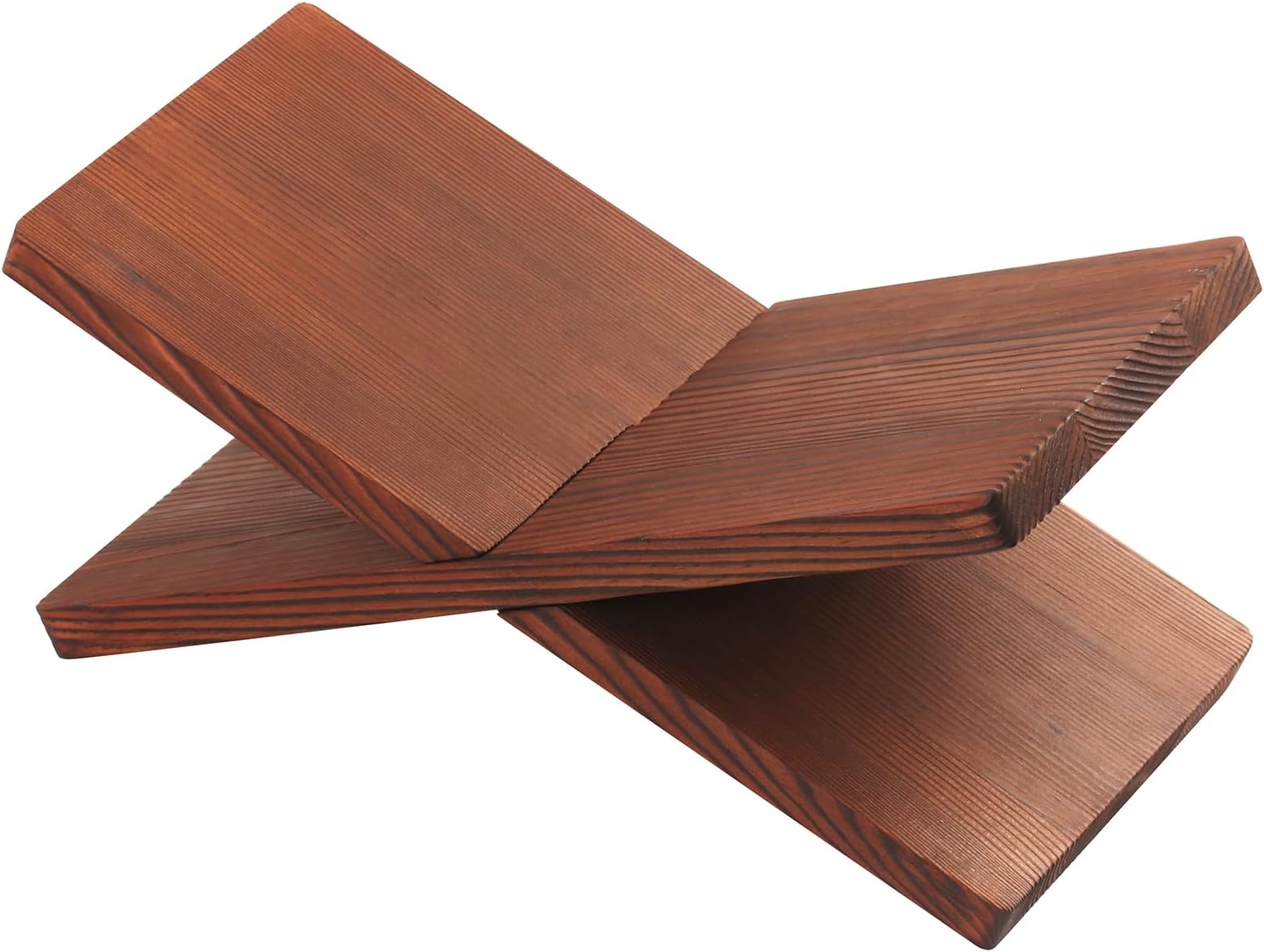 Wood Book Stand for Reading - Book Display Stand, Cook Book Stand, Textbook Stand, Recipe Book Holder Stand, Open Book Holder (Black) (Redwood)