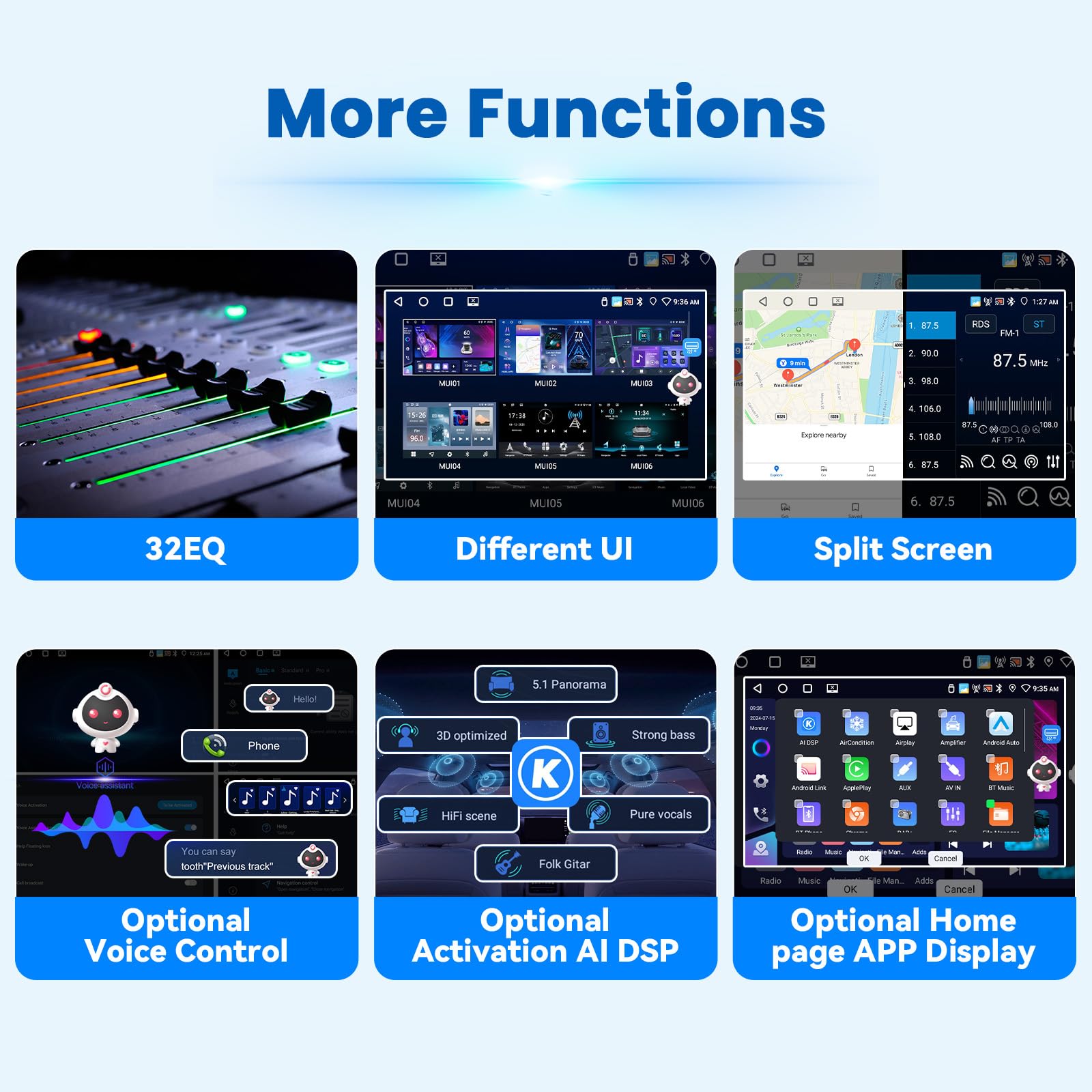 OiLiehu 4G+64G Android 13 Autoradio 1 Din avec CarPlay Android Auto sans Fil, 7“ Rétractable Manuellement Écran Tactile avec GPS WiFi Lien Miroir Bluetooth FM/RDS EQ USB AUX TF SWC Caméra Arrière