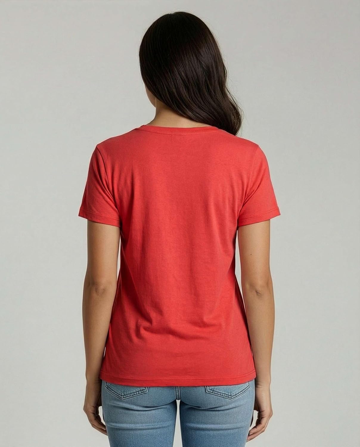 Real Essentials 4 Pack: Women's Cotton Short Sleeve T-Shirt - Casual Scoop Crew Neck Tops Tee (Available in Plus Size) - Image 3