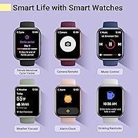 Vista 3 de Reloj inteligente para mujer, compatible con Android y iPhone, reloj de seguimiento de actividad física de 1.8 pulgadas con Alexa, alertas