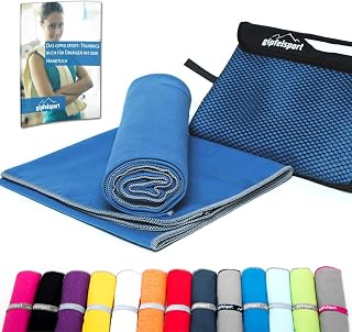 gipfelsport Mikrofaser Handtuch - Microfaser Handtücher Set, Strandtuch, Badetuch I groß, schnelltrocknend I für Sport, Beach, Reise, Outdoor, Camping I leicht, dünn, klein I 110x50cm I Blau