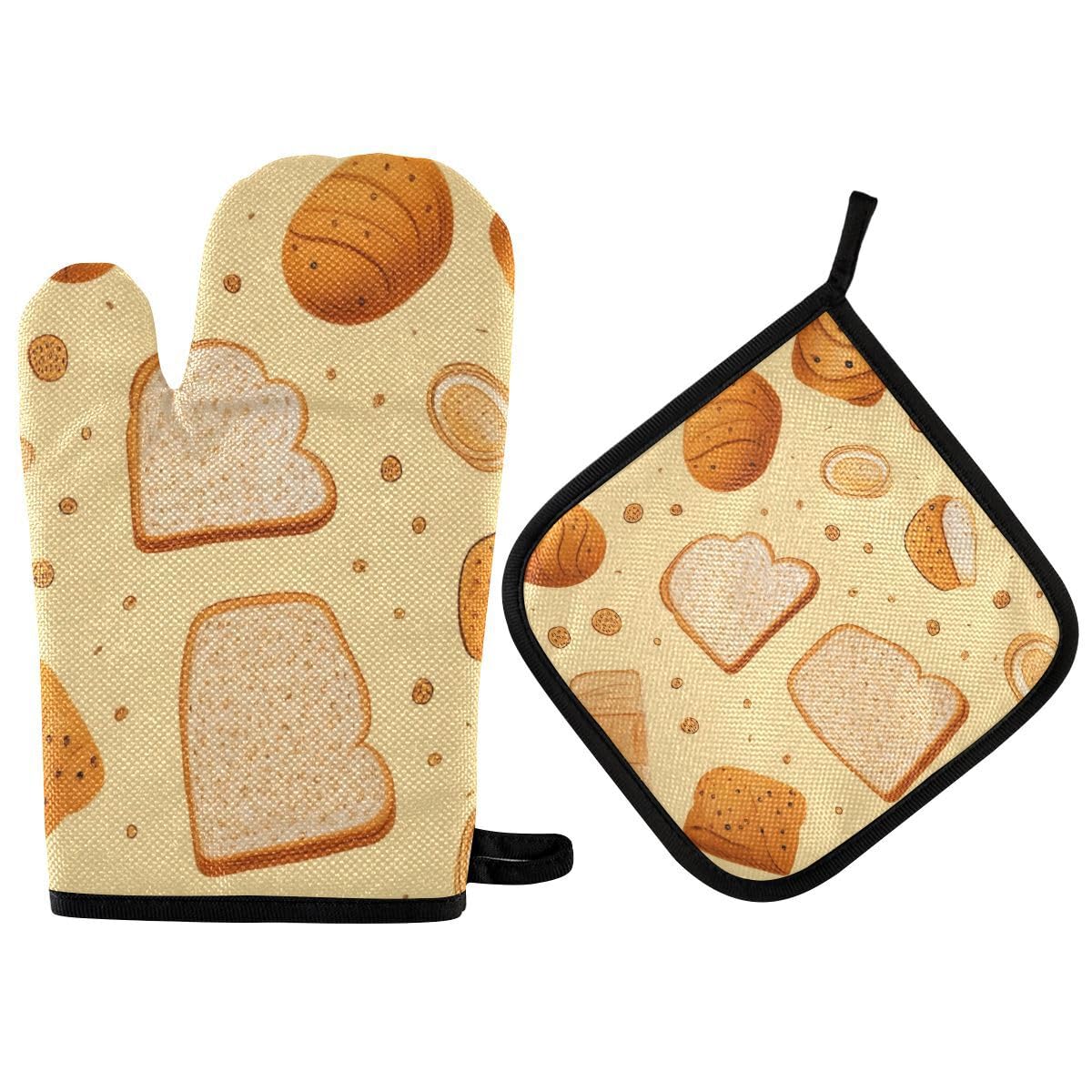 Amazon.co.jp: Akiraki 鍋つかみ オーブンミトン パン 食べ物柄  