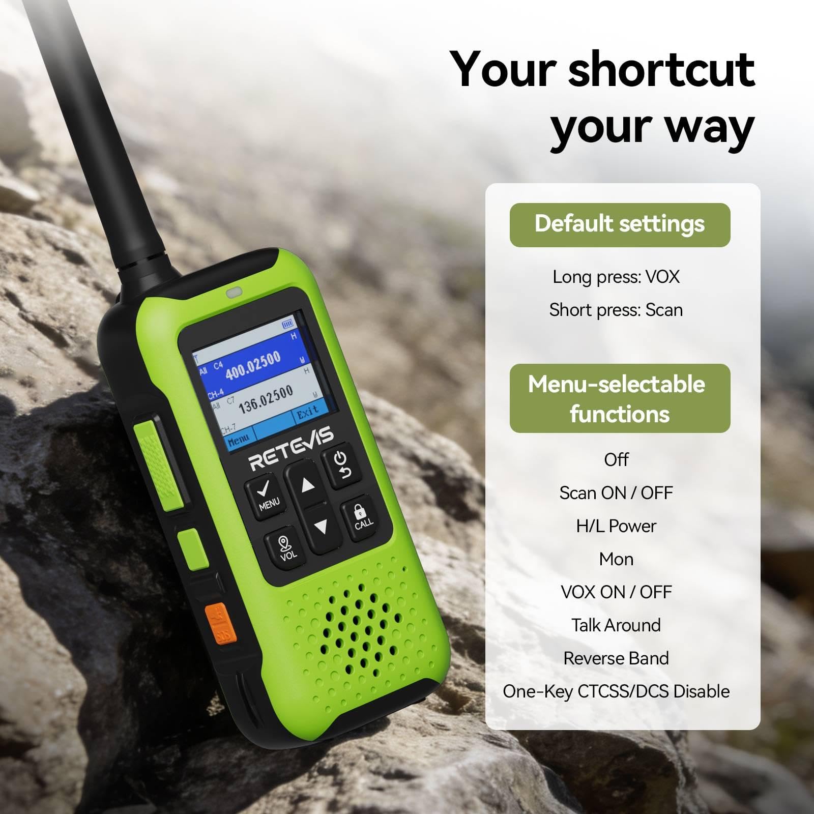 Retevis EZTalk 65 Walkie Talkie 4er Set für Erwachsene, Funkgeräte GPS BDS | Lange Reichweite Funkgerät Dualband, APP Gesteuert, SOS-Alarm, USB-C, Handgezeichneter Kartenfunktion, Notfälle und Camping