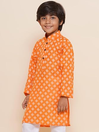 AJ DEZINES Kids Indian Ethnic Wear Cotton Printed Kurta for Boys (Only Kurta)