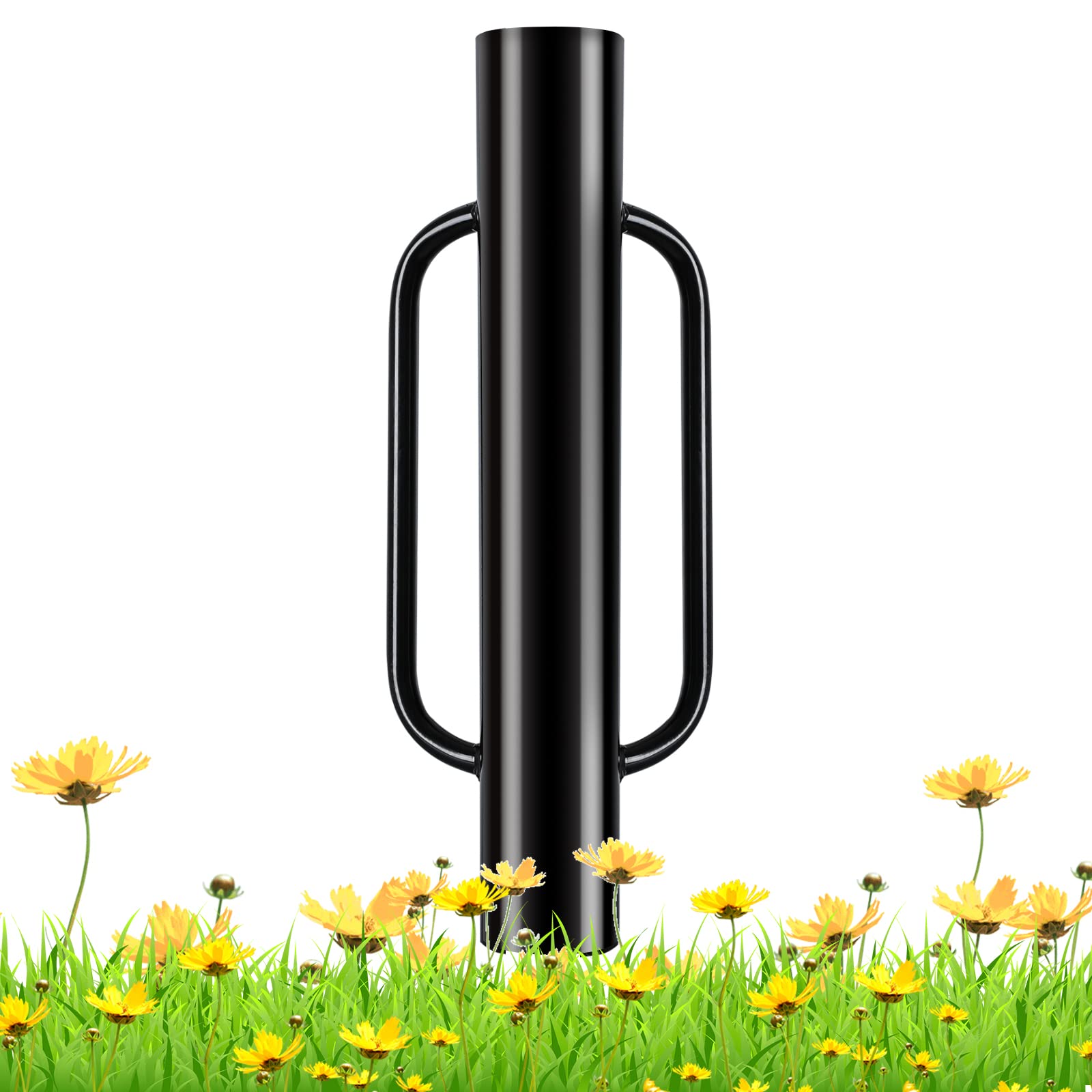 Gtongoko Fence Post Driver/Rammer Heavy Duty Hand Post Pounder with Handle, Black