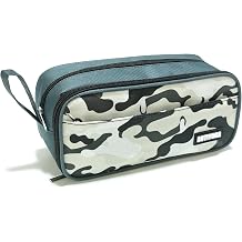 Large Pencil Case Pouch, Pencil Bag with 3 Compartments for Kids, Camouflage Pen Bag with Zipper, Pencil Organizer, Cute Aesthetic School Supplies for Teen Girls Boys Adults Grey