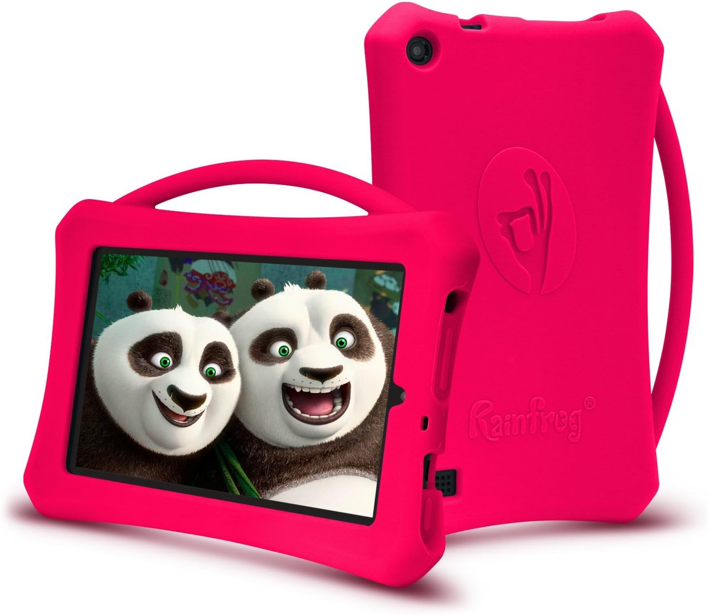 Fire 7 Case 2015 Release (Previous Generation), Lightweight Shockproof Kids Safe Durable Protective Silicone Cover with Handle for Amazon Fire 7 Tablet (7" Display 5th Generation) (Fire 7, Magenta)