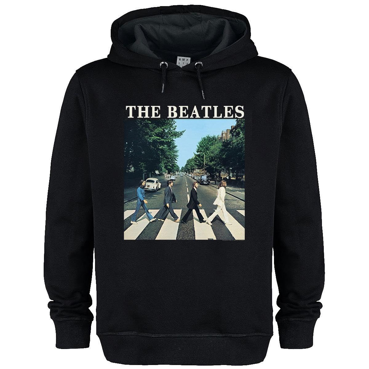 Amplified Men's Black Unisex Adult Abbey Road The Beatles Hoodie (Xl) (Black)