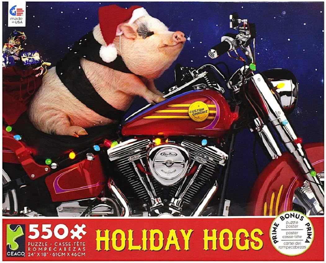 Holiday Hogs Puzzle 550 Piece