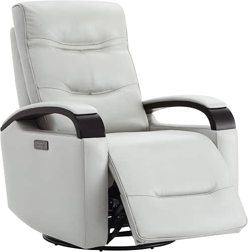 CHITA Genuine Leather Power Swivel Glider Rocker Recliner, FSC Certified