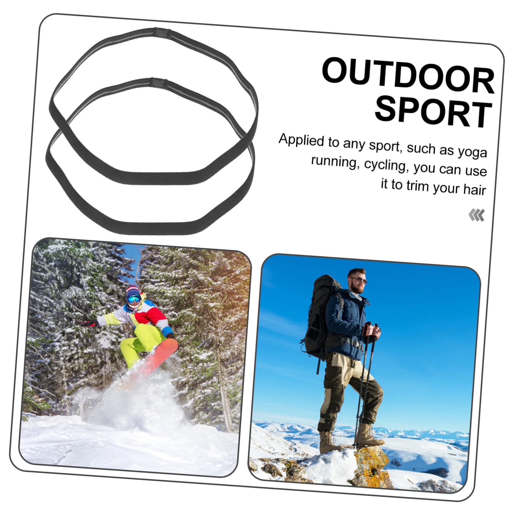 BESPORTBLE 5 Set di Fasce Sportive Unisex Bianche per Uomo Fasce Antisudore per Allenamento Antisudore Copricapo per La Corsa 2 Pezzi * 5