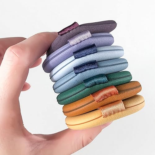 Miniatura 5 de WIN-MARKET Batidora de maquillaje multicolor, esponja milagrosa, soplo de polvo de maquillaje reutilizable para base líquida y crema, polvo