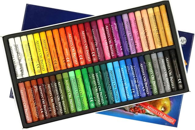 Oil Pastels Art Tools Soft Pastel Art Set Washable Round Oil Pastels for Adult and Kids Drawing Pastels Art Supplies Painting Stick for Coloring Book Indoor Activities at Home 12/25/50 Colors