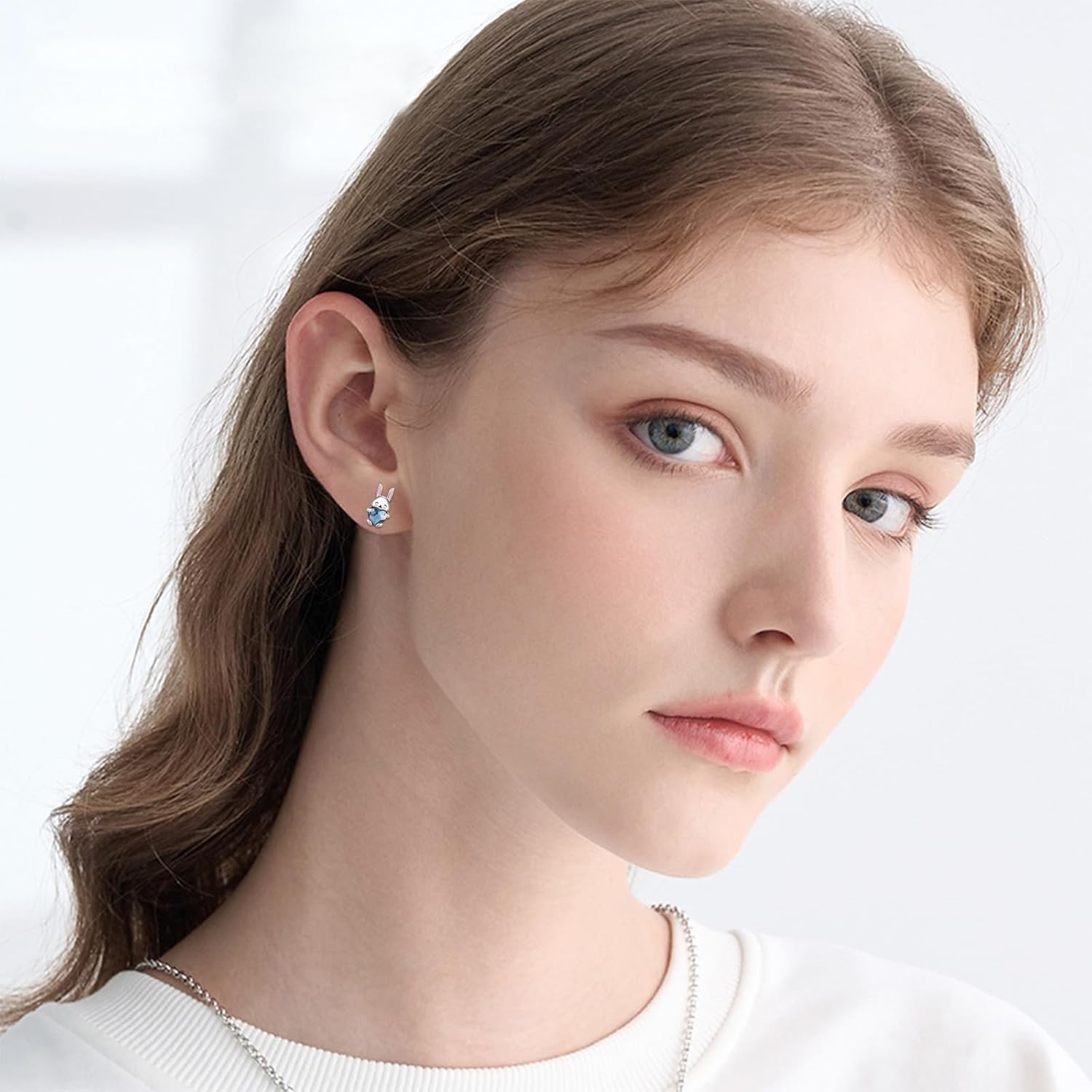 Bunny/Guinea Pig/Octopus/Panda/Lilith/Ankh Earrings for Women 925 Sterling Silver Stud Earrings for Men Jewelry Gifts for Birthdays Christmas Thanksgiving - Image 2