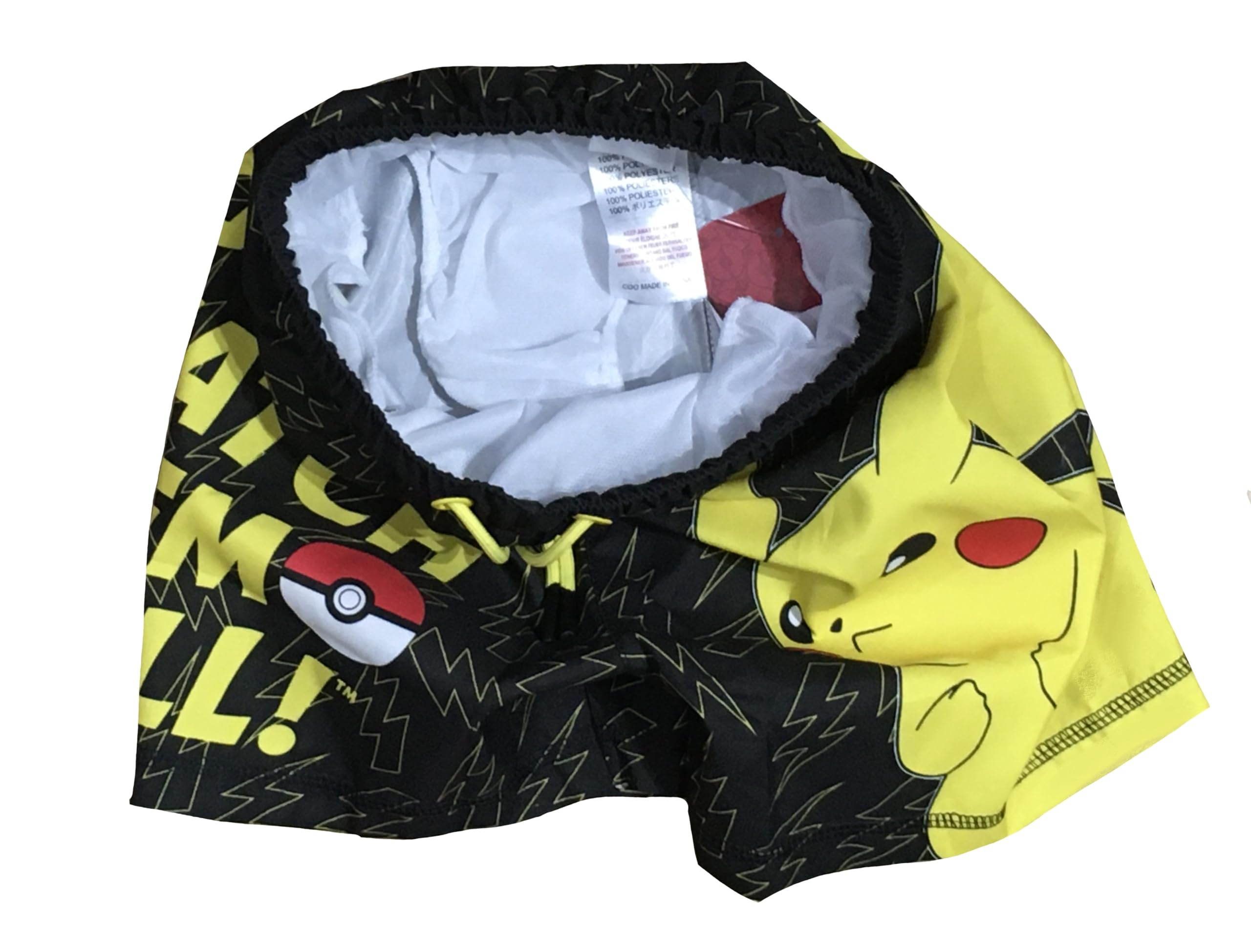 Pokemon Badeshorts für Jungen, Pikachu, Schwarz, Alter 3–12 Jahre