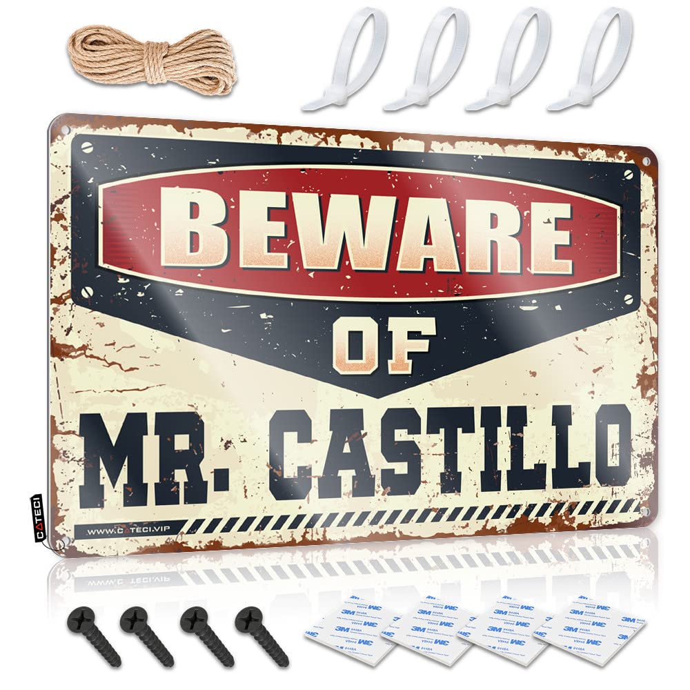 Beware Of Mr. Castillo Winter Poster | Tinsign Vintage Style Accessories Friends Decoration Easy Hang(30X40CM)