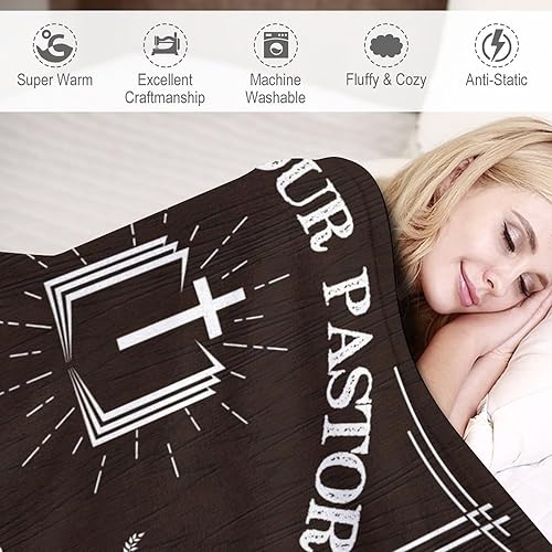 Miniatura 3 de GEIFIN Regalos de agradecimiento para pastor, manta para pastor, regalos para hombres y mujeres, regalos cristianos para pastor, mantas de 60 x 80