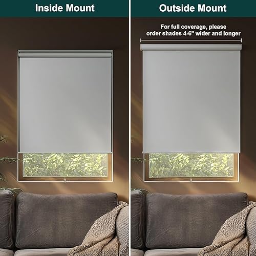 Miniatura 8 de CHICOLOGY - Persianas enrollables, cortinas de ventana, para el hogar, accesorio de ventana, sin cordón, persianas de puerta, biso blanco (opaca),