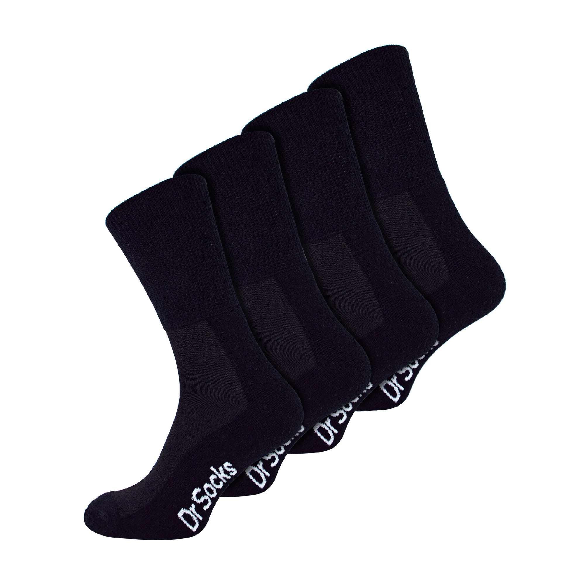 Dr.Socks 4 Pair Mens Extra Wide Bamboo Diabetic Socks for Swollen Feet