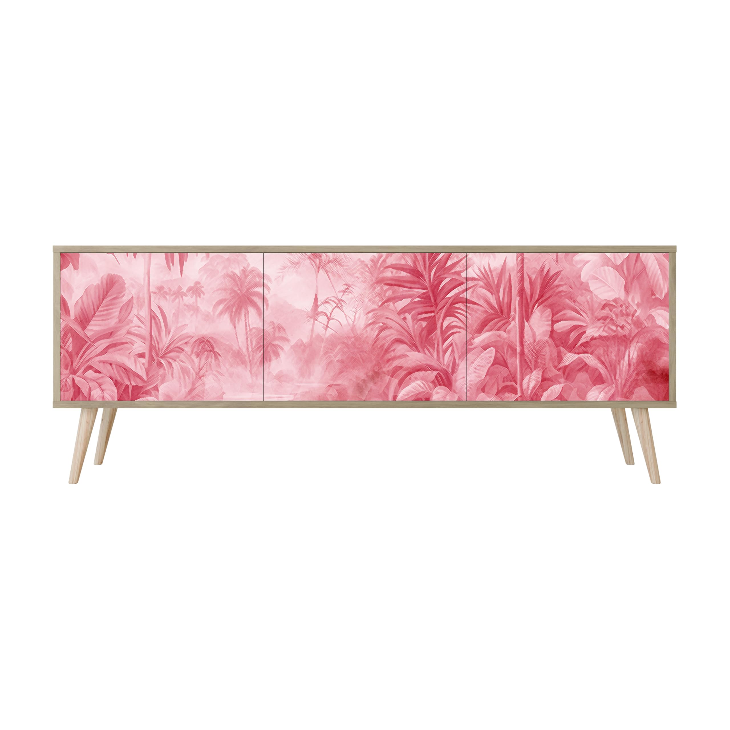 scaffale tv con 3 porte moderno in legno