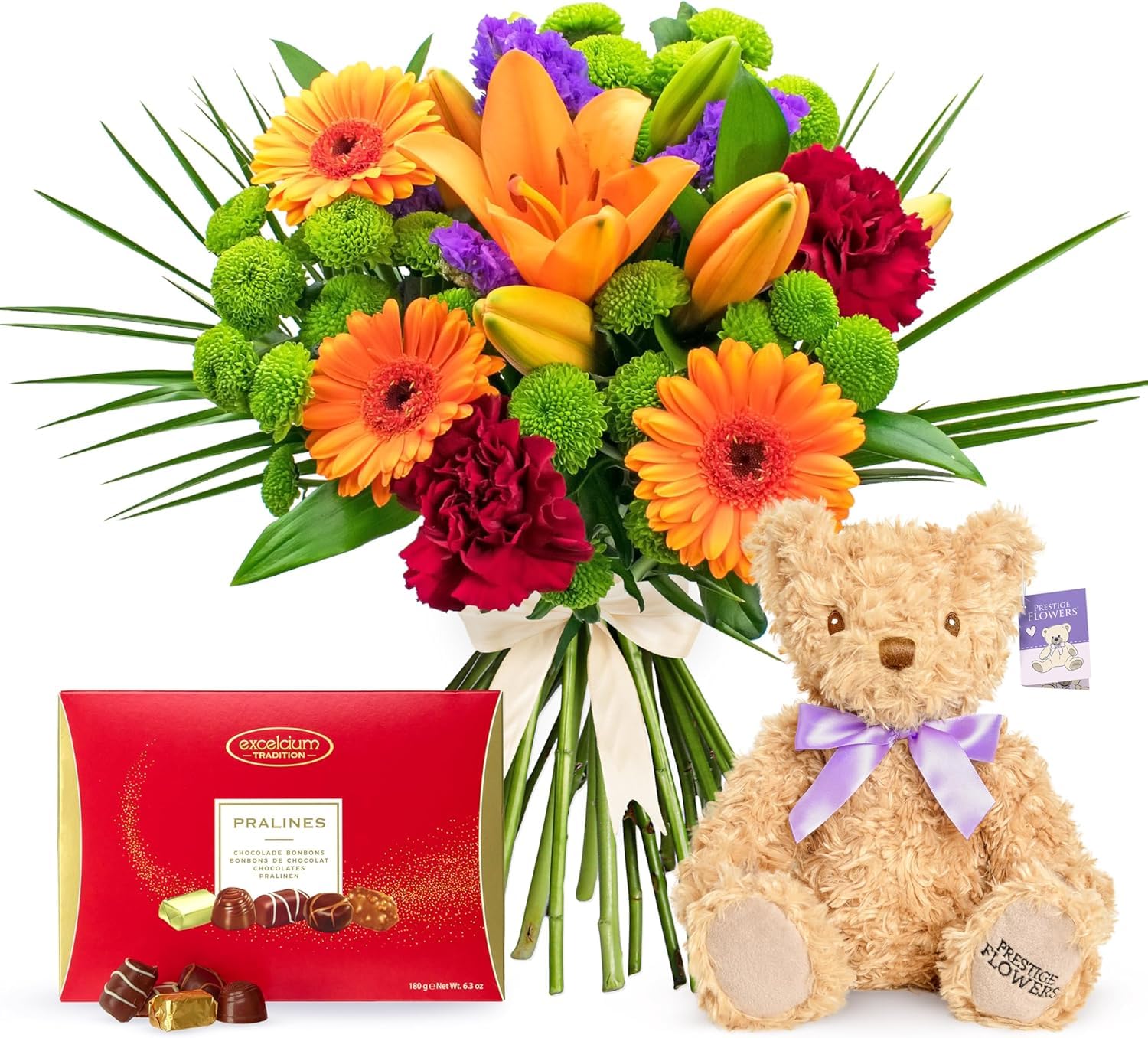 Joyeux Bouquet d'anniversaire Fleurs fraîches Arrangement floral (+Coffret cadeau) Livraison le lendemain