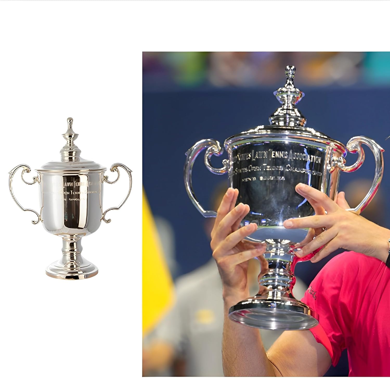 Man's Tennis US Open Trophy Replica Champion Collectibles Souvenirs Home Office Ornaments Fans Gifts