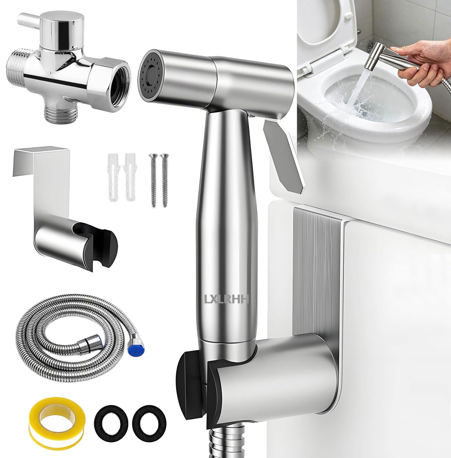 LXLRHH Handheld Bidet Sprayer Kit, Toilet Bidet Attachment