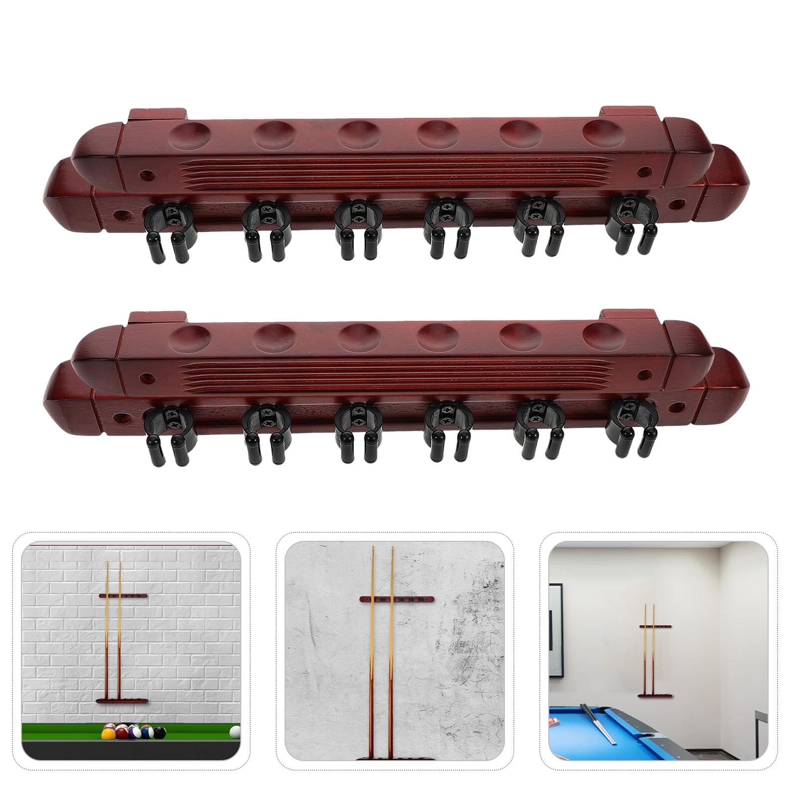 TOYANDONA Lot De 2 Supports De Rangement pour Queues De Billard Supports De Billard en Présentoir De Salle De