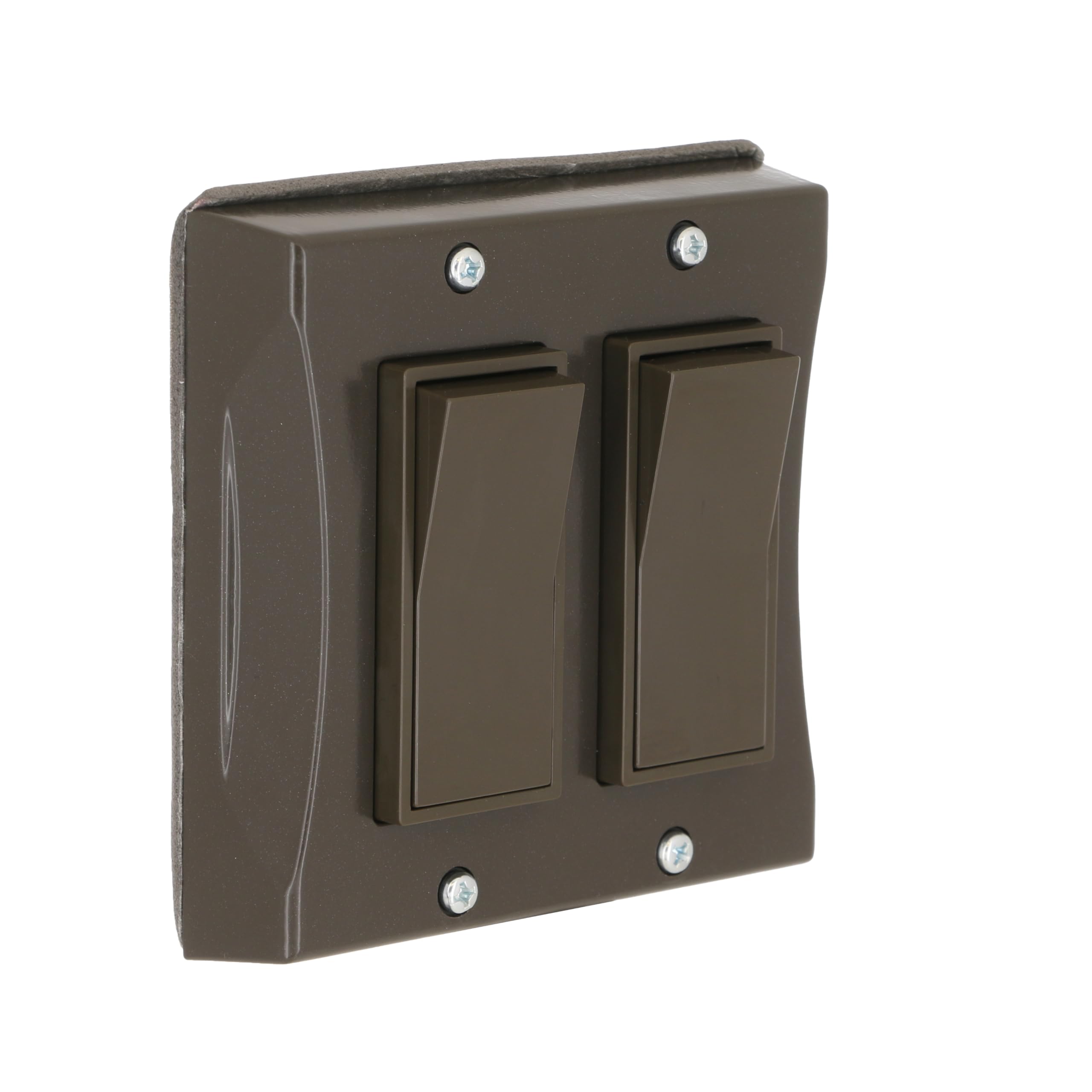 TayMac 5127-2 2-Gang Weatherproof Decorator Switch Cover, Vertical, Bronze