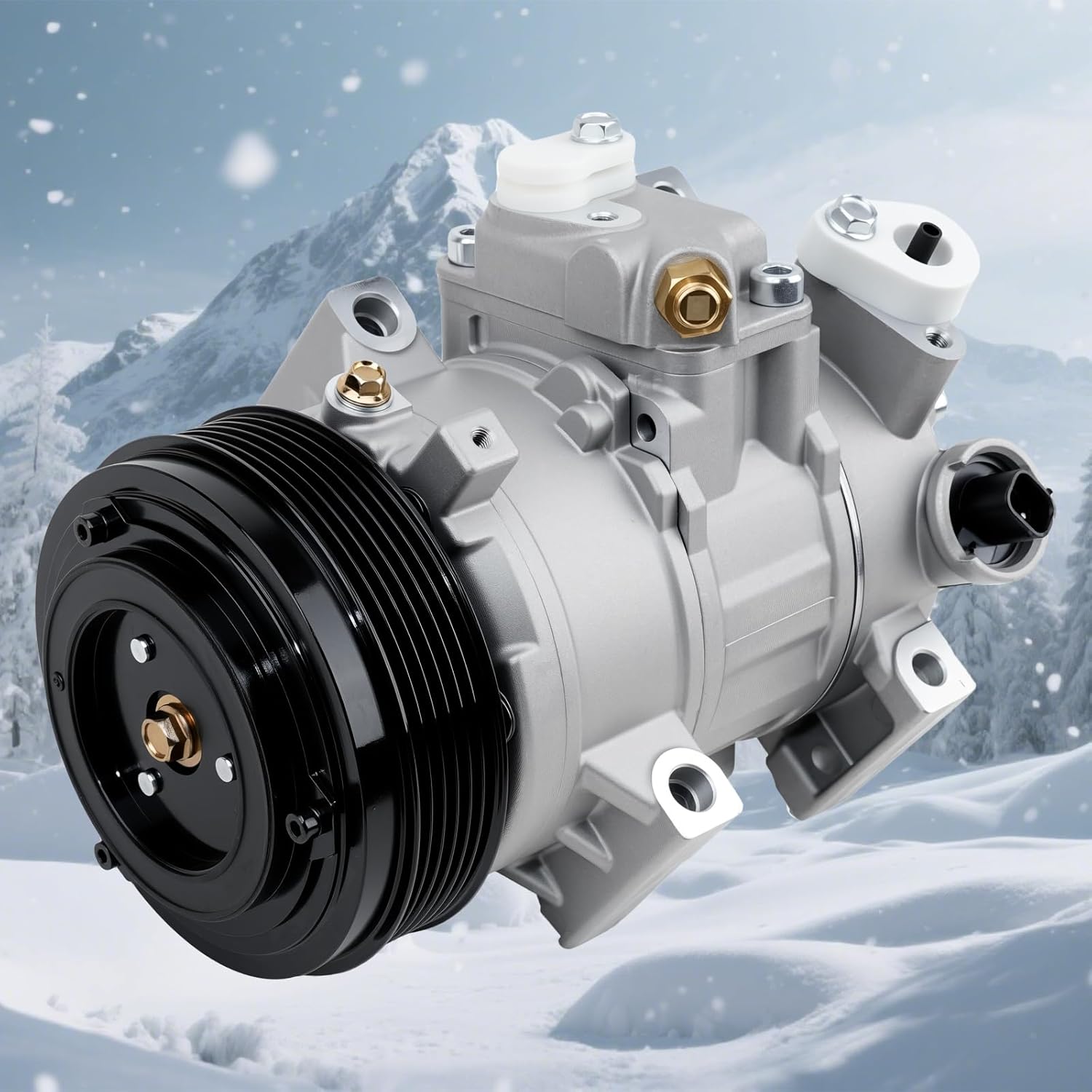 88310-02510 Air Conditioning AC Compressor with Clutch Compatible with Toyota Corolla 2009-2010 1.8L, Matrix 2009-2012 1.8L, Scion xD 2008-2014 1.8L Replaces# 88310-1A660, 88310-1A740,67328,68328.