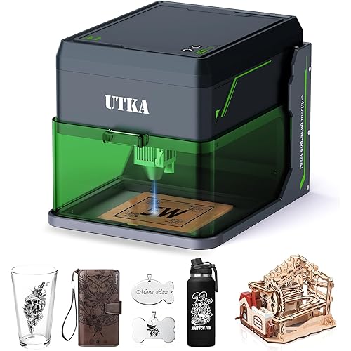 5W Mini Laser Engraver,8000mm/min High Speed Laser Cutter, Portable Laser Engraving Machine for Wood,Leather,Acrylic,Painted Metal,Laser Class1 Mini Engraver with 100 * 100mm Big Working Area