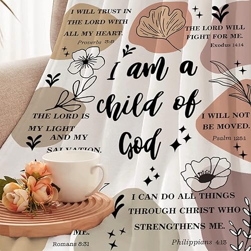 Miniatura 3 de Regalos cristianos para mujeres, manta inspiradora con versículos bíblicos, manta de oración religiosa, manta de franela suave para curación, 60 x