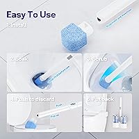 Vista 6 de Juego de 8 Piedras Pómez para Inodoro con Mango Extra Largo de 18 pulgadas, Estuche Soporte Blanco, Piedra Pómez para Limpieza, para Limpiar