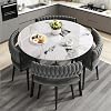 Kitchen Dining Table and Chairs Set 4,Modern Breakfast Bar Table And Chair- Dining Room Sets Back Faux Leather Chair, for Small Spaces Coffee Kitchen meeting table (WHITE-2)