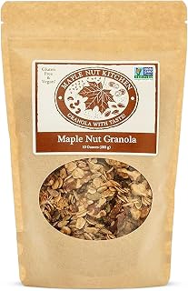 Maple Nut Kitchen Maple Nut Granola 10 oz – Vegan & Gluten-Free Oats with Walnuts, Pumpkin & Sunflower Seeds | Low Sugar, Healthy Granola for Breakfast | Maple Syrup, Olive Oil, Crunchy Cereal Clusters