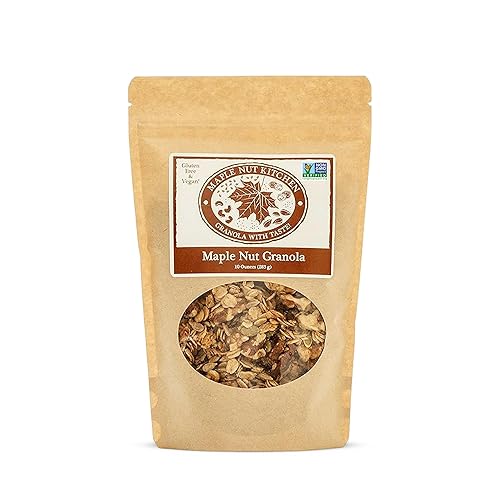 Miniatura 8 de Maple Nut Kitchen Granola de nuez de arce, sin gluten y vegana, bondad simple con nueces y jarabe de arce, paquete de 3